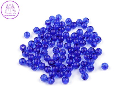 Plastové korálky kraklované Ø6 mm