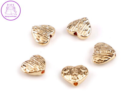 Kovový korálek srdce 10x12 mm