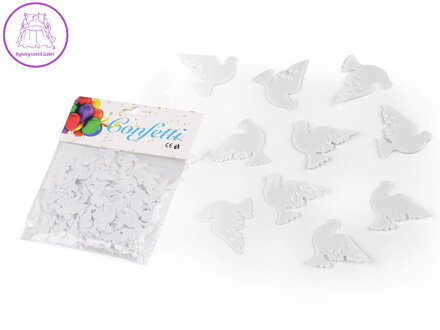 Konfety holubice - na párty, svatbu, oslavu