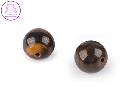 Tygří oko, minerální korálky Ø14 mm