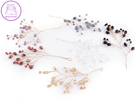 Větvička drátěná s broušenými korálky hand made