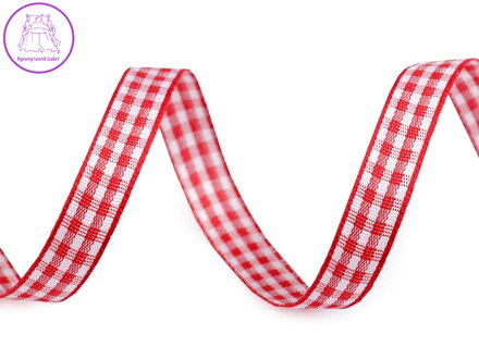 Károvaná stuha šíře 10 mm