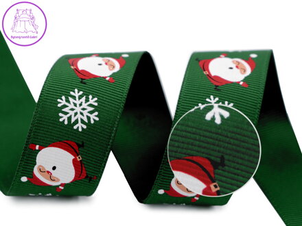 Vánoční rypsová stuha šíře 24 mm