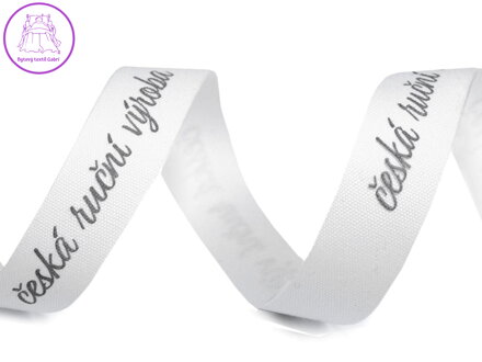 Bavlněná stuha šíře 16 mm česká ruční výroba a slovenská ručná výroba