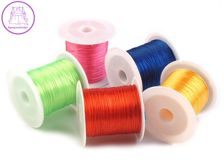 Pruženka / gumička plochá barevná 1 mm