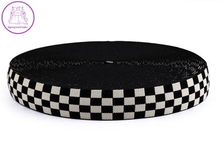 Pruženka měkká káro šíře 30 mm