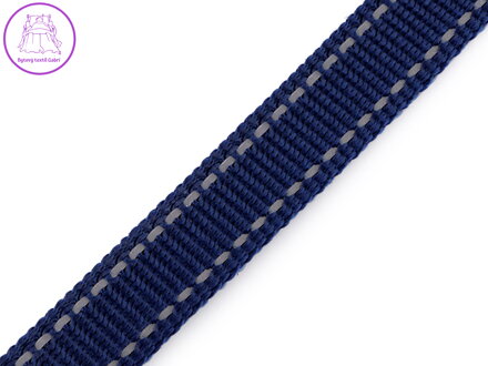 Popruh šíře 20 mm s reflexním prošitím