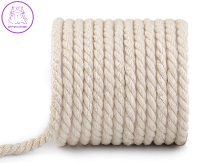 Bavlněná šňůra kroucená Ø8 mm
