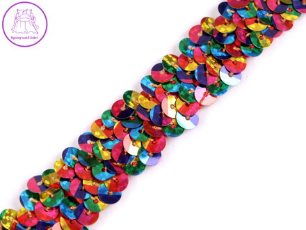 Flitrový prýmek šíře 20 mm elastický