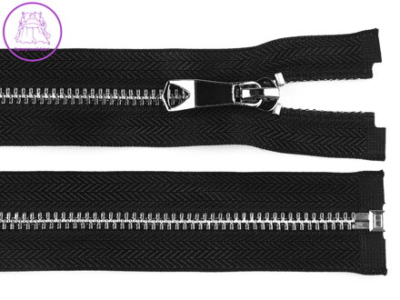Kovový zip No 5 délka 80 cm s ozdobným jezdcem