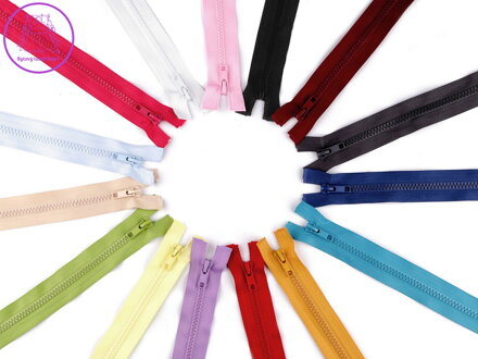 Kostěný zip šíře 5 mm délka 65 cm bundový