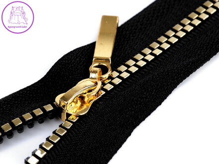 Kostěný zip šíře 5 mm délka 60 cm čtvercové zuby