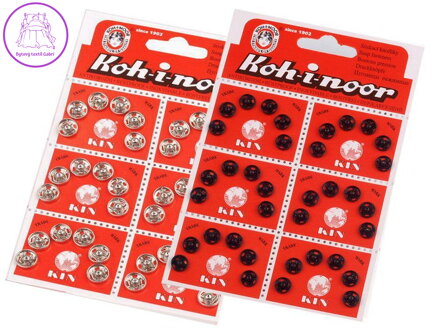 Kovové patentky / stiskací knoflíky vel. 1 a 2