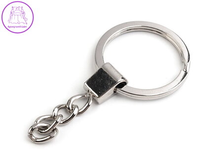 Kroužek na klíče Ø30 mm s řetízkem