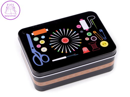 Plechová krabička na šití