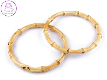 Bambusová ucha na tašky Ø14 cm silná