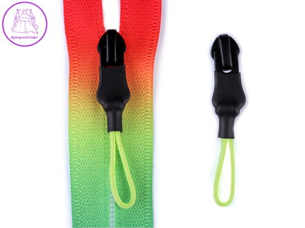 Jezdec ke spirálovým duhovým zipům skrytým 5 mm