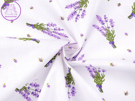 Bavlněná látka / plátno levandule