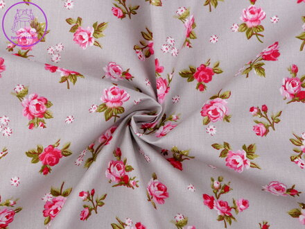 Bavlněná látka / plátno růže