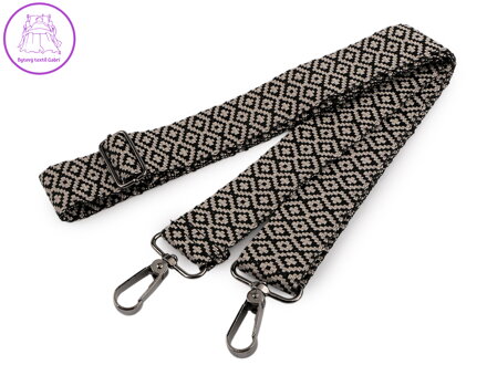 Textilní ucho / popruh na tašku s karabinami 130 cm