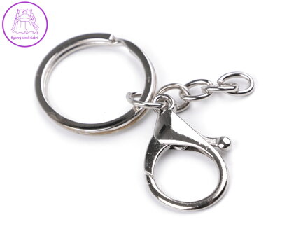 Karabina s kroužkem a řetízkem na klíče