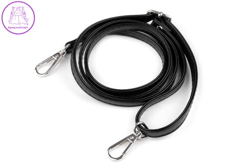 Koženkový popruh / ucho s karabinami na kabelku délka 68-120 cm