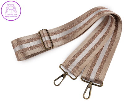 Textilní ucho / popruh na tašku s karabinami délka 79-142 cm