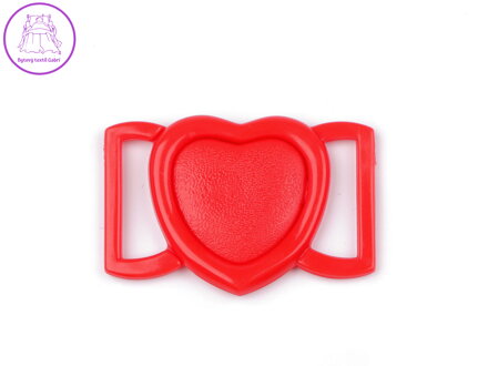 Plavkové zapínání srdce šíře 20 mm plastové