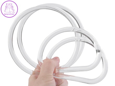 Akrylová ucha na tašky, transparent