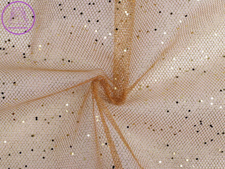 Tyl dekorační tuhý s glitry