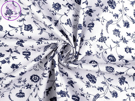 Bavlněná látka / plátno rostliny / květy