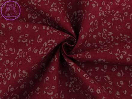 Bavlněná látka / plátno s řidší vazbou květinky