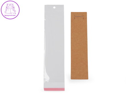 Karta na bižuterii se sáčkem s eurozávěsem 5x22 cm