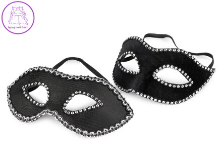Karnevalová maska - škraboška s kamínky