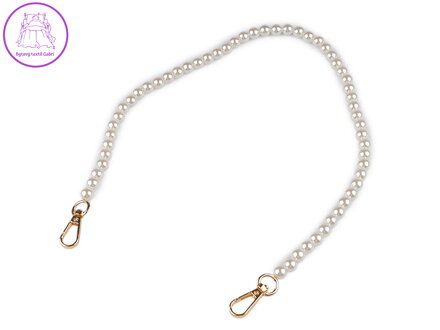 Perlový řetízek / ucho na kabelky a telefony délka 60 cm