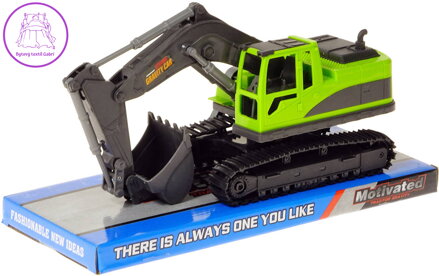 Bagr pásové rypadlo 27cm plastový stavební stroj blistr