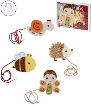 EICHHORN DŘEVO Zvířátka vyšívací 4ks s doplňky *DŘEVENÉ HRAČKY*