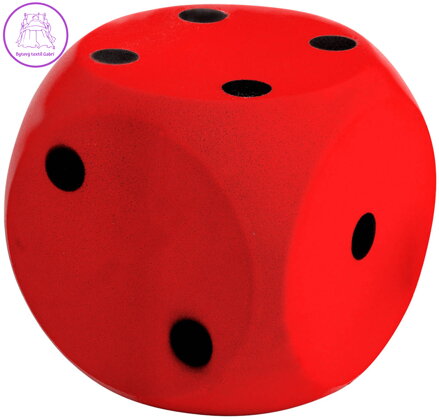 ANDRONI Kostka hrací soft měkká 10cm červená molitanová