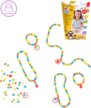 SIMBA Korálky barevné neonové nacvakávací s přívěšky set 250ks