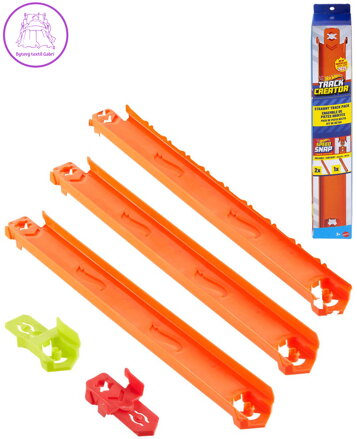 MATTEL HOT WHEELS Track Creator sada 3 rovných tratí Speed Snap