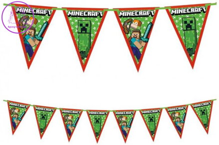 PROCOS Girlanda vlaječková Minecraft ozdobný závěs dekorace na párty