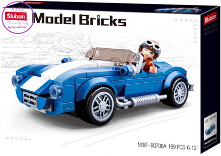 SLUBAN Model Bricks Auto sportovní kabriolet 169 dílků + 1 figurka STAVEBNICE