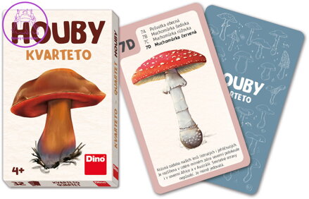 Hra karetní Kvarteto Houby 32 karet *SPOLEČENSKÉ HRY*