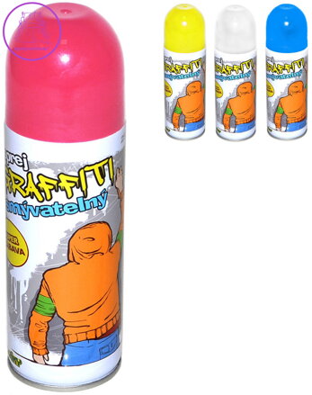 Křídy dětské tekuté smývatelné ve spreji 250ml graffiti spray 4 barvy