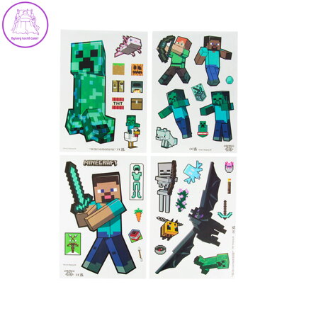 Minecraft samolepky na sklo sada