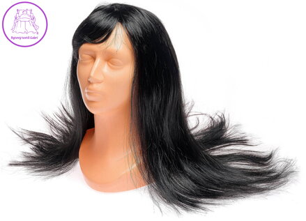 KARNEVAL Paruka dlouhé černé vlasy *KARNEVALOVÝ DOPLNĚK*