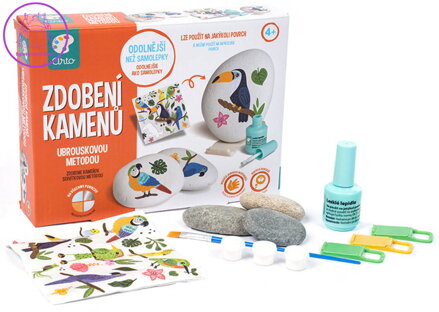 MAC TOYS Arto Zdobení kamenů ubrouskovou metodou kreativní set zvířátka
