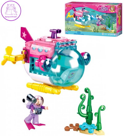 SLUBAN Girls Dream Ponorka 117 dílků + 1 figurka STAVEBNICE
