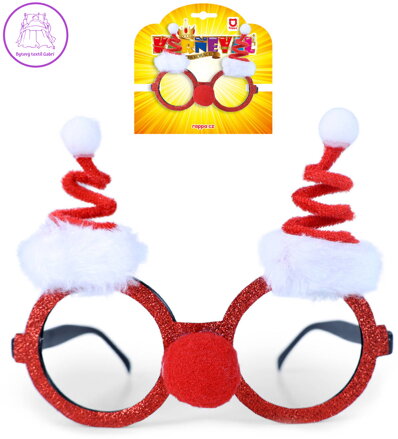 KARNEVAL Brýle vánoční Santa Claus *KARNEVALOVÝ DOPLNĚK*