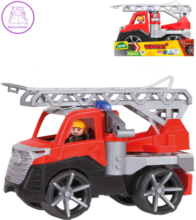 LENA TRUXX 2 auto hasiči funkční set s figurkou stříká vodu plast v krabici